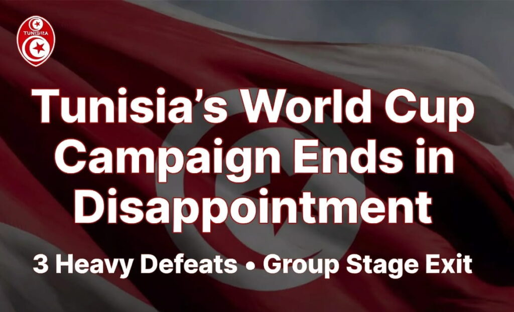 Tunisia’s 2026 World Cup Campaign Ends in Disappointment After Three Heavy Defeats