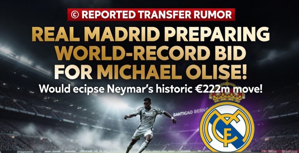 BREAKING: Real Madrid Preparing World-Record Bid for Michael Olise – Could Smash Neymar’s €222m Record
