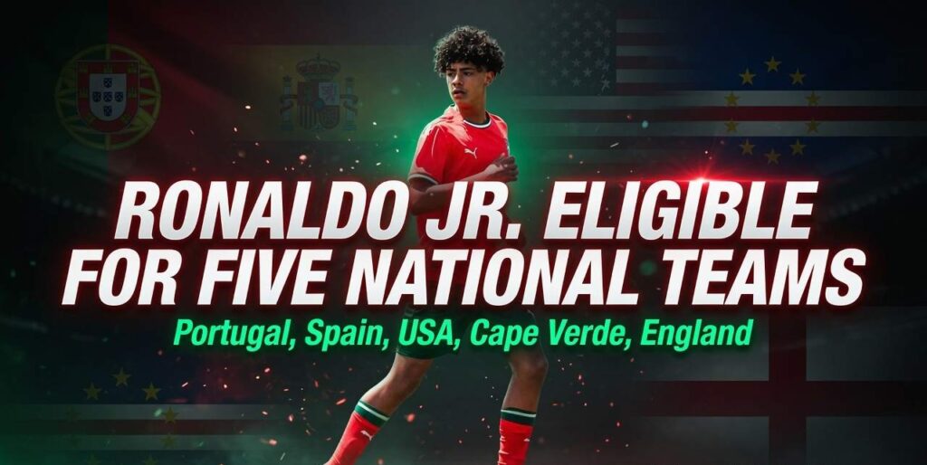 Cristiano Ronaldo Jr. Eligible for Five National Teams: Portugal, Spain, USA, Cape Verde, England