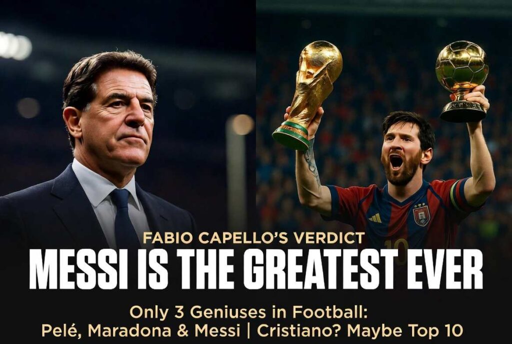 Fabio Capello Names Messi the Greatest Ever: “Only Three Geniuses in Football History”