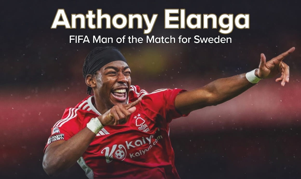 OFFICIAL: Anthony Elanga Named FIFA Man of the Match for Sweden