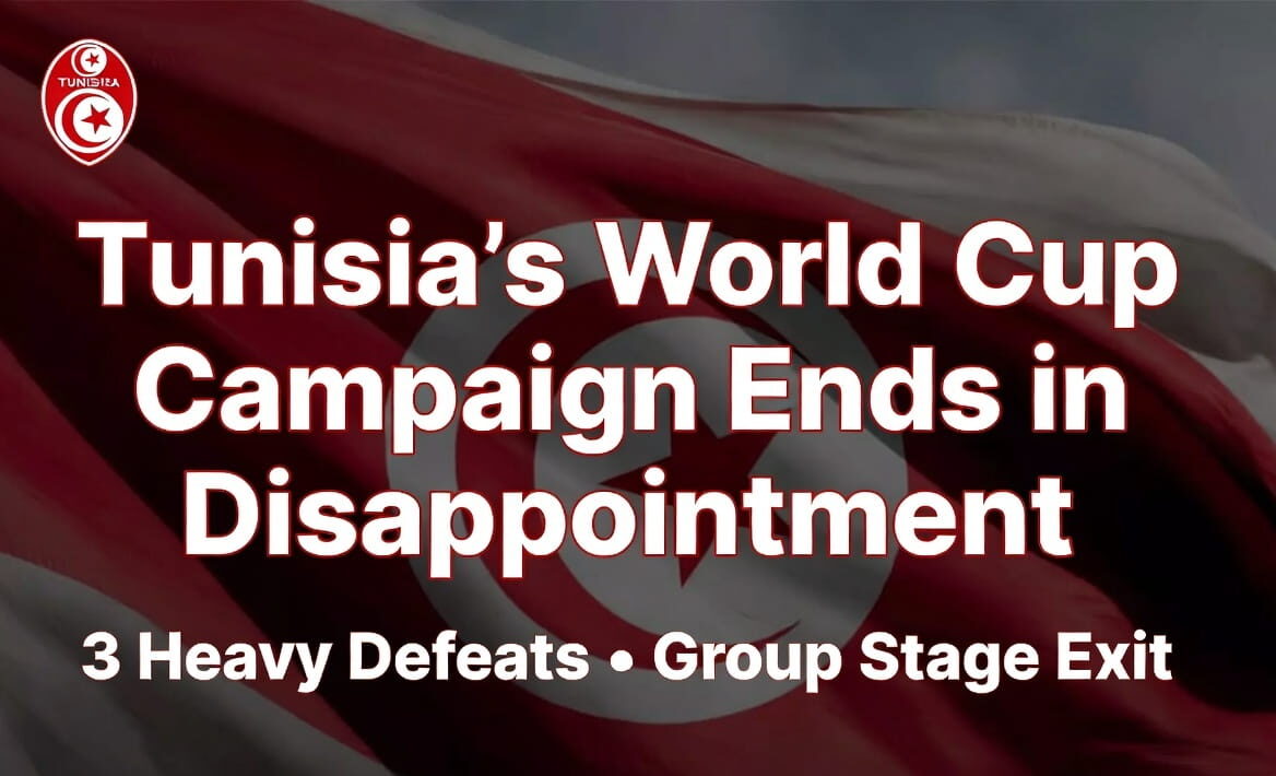 Tunisia’s 2026 World Cup Campaign Ends in Disappointment After Three Heavy Defeats