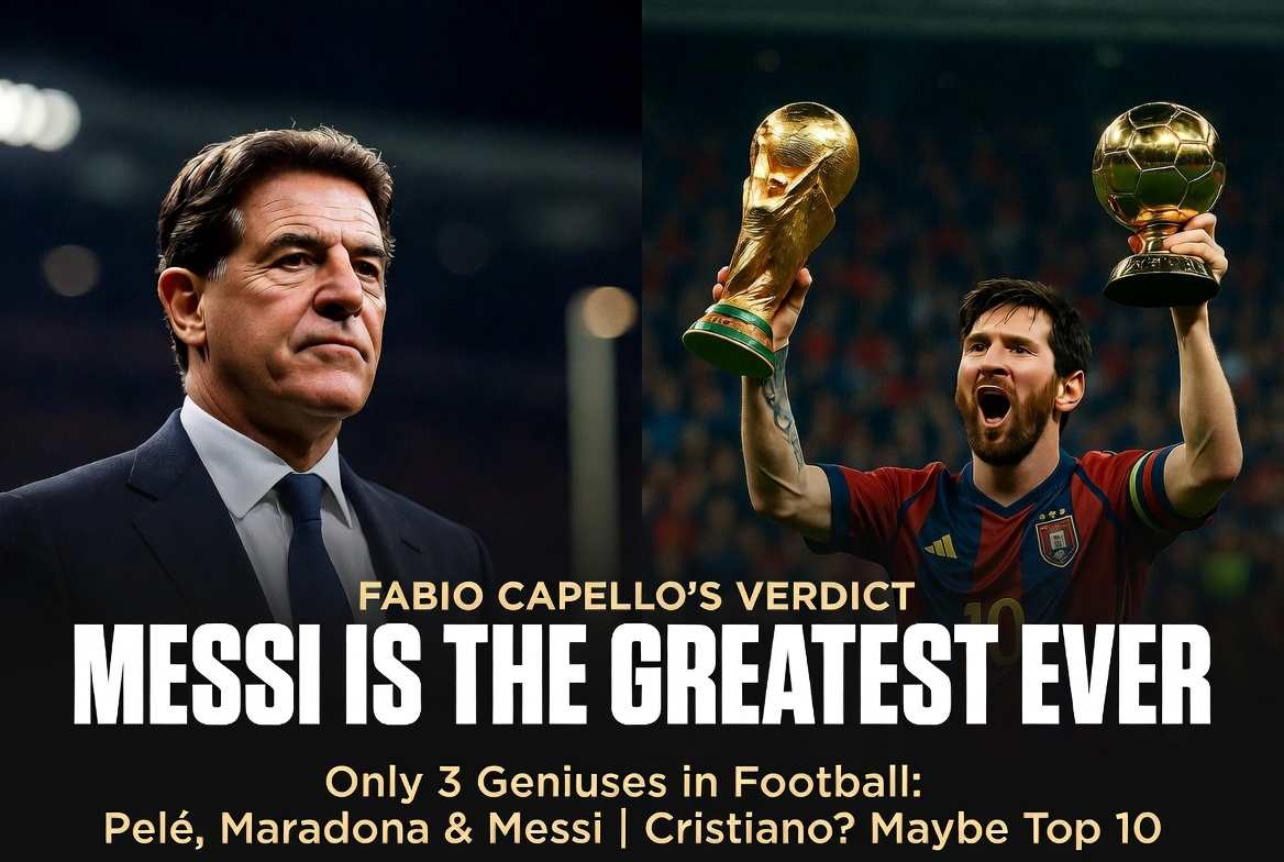 Fabio Capello Names Messi the Greatest Ever: “Only Three Geniuses in Football History”