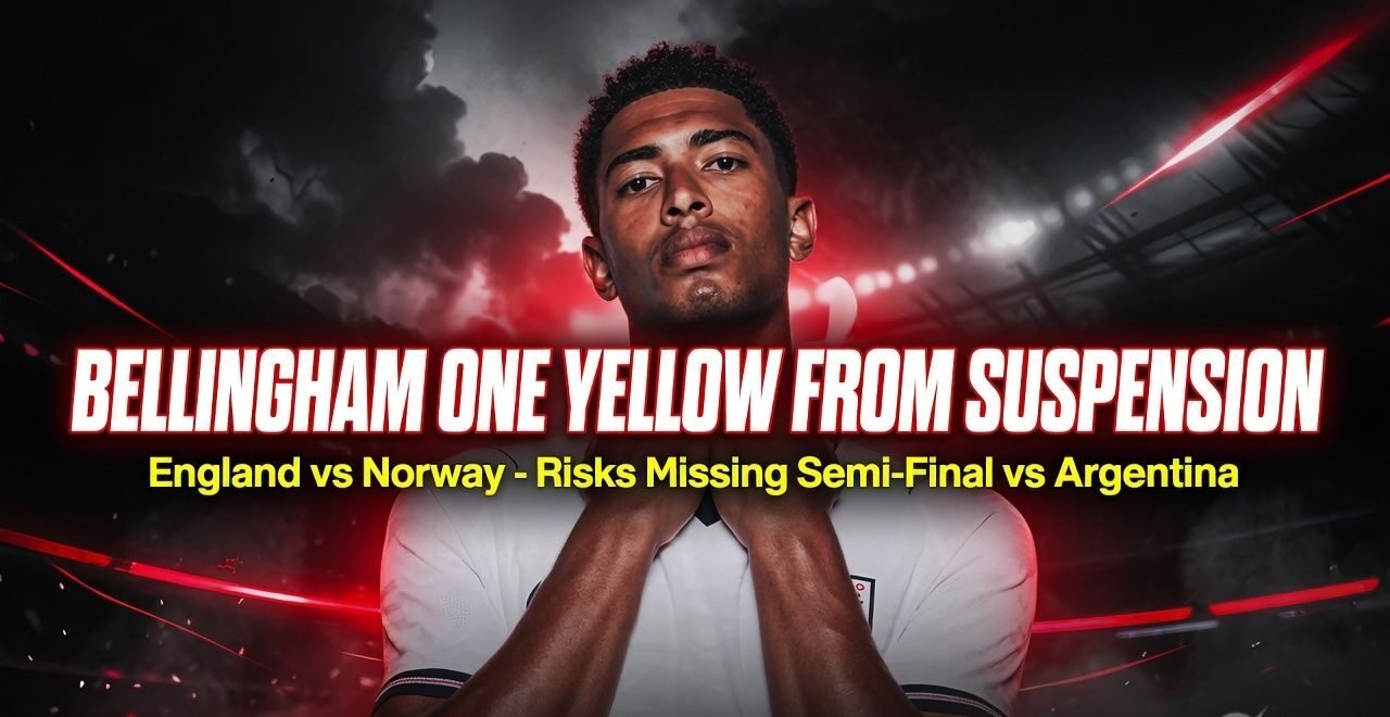 Jude Bellingham One Yellow from Suspension – England vs Norway